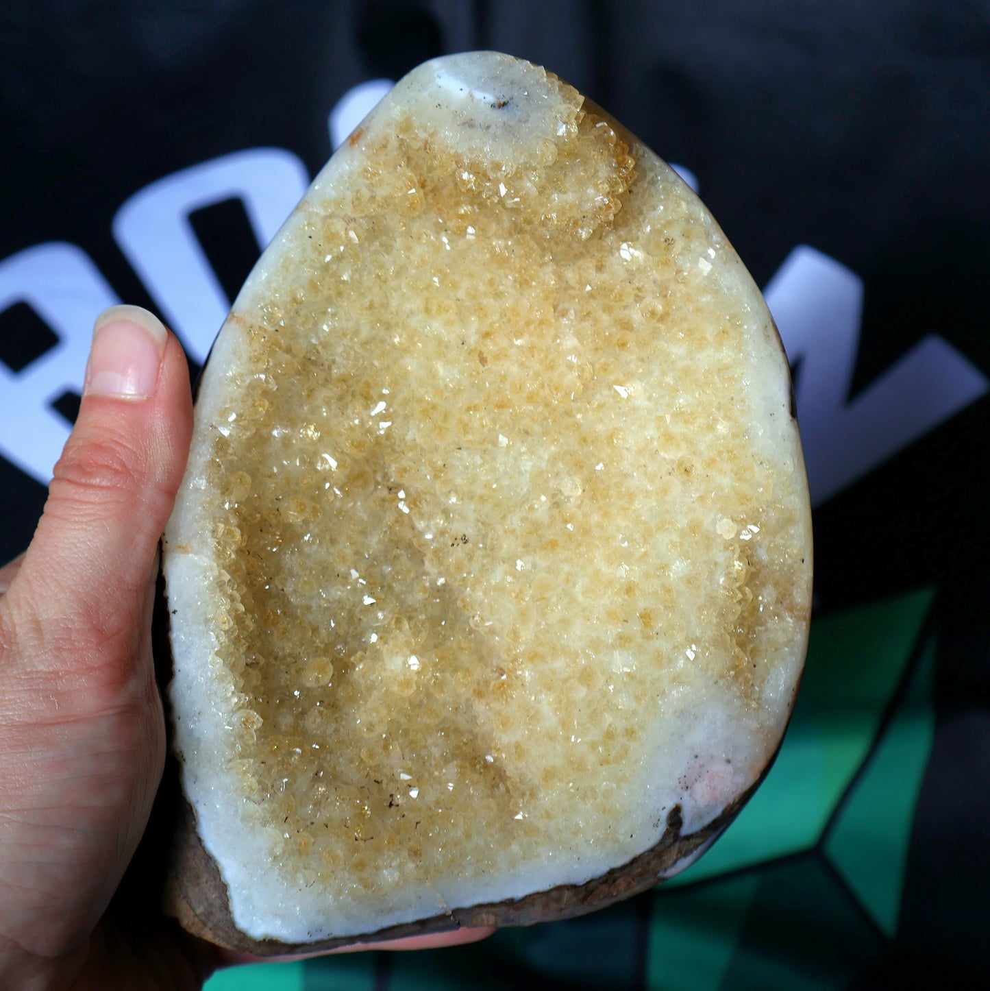 Citrine Stalactite Geode Cluster E