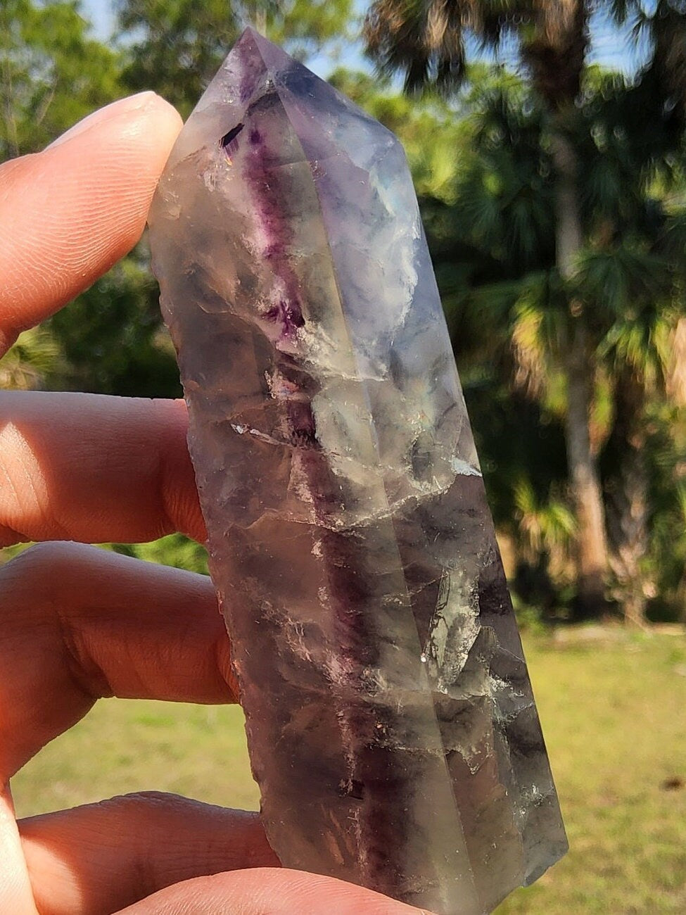 Rainbow Fluorite Tower 3.9 oz Natural Stone