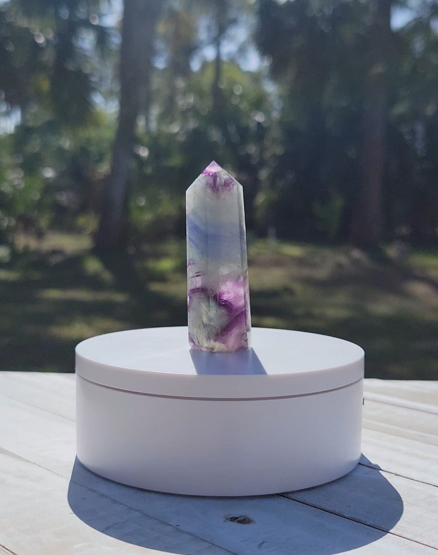 Rainbow Feather Fluorite Tower 3.25 oz Natural Stone
