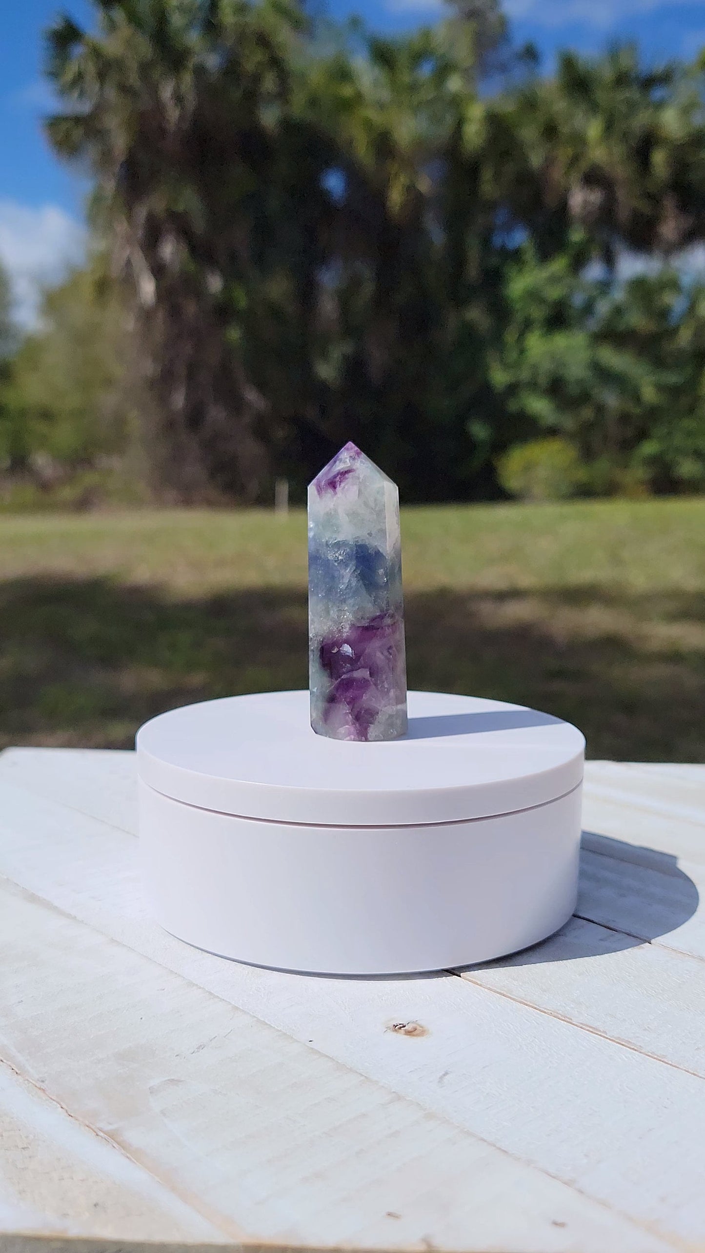 Rainbow Feather Fluorite Tower 3.25 oz Natural Stone