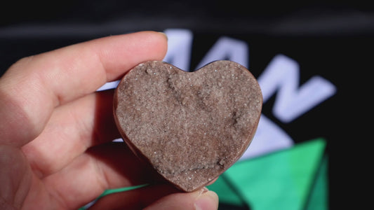 Sugar Cranberry Amethyst Druze Heart D