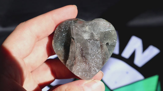 Druze Amethyst Heart with Calcite J