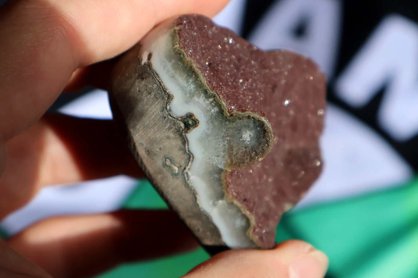 Cranberry Sugar Amethyst Druze Heart M