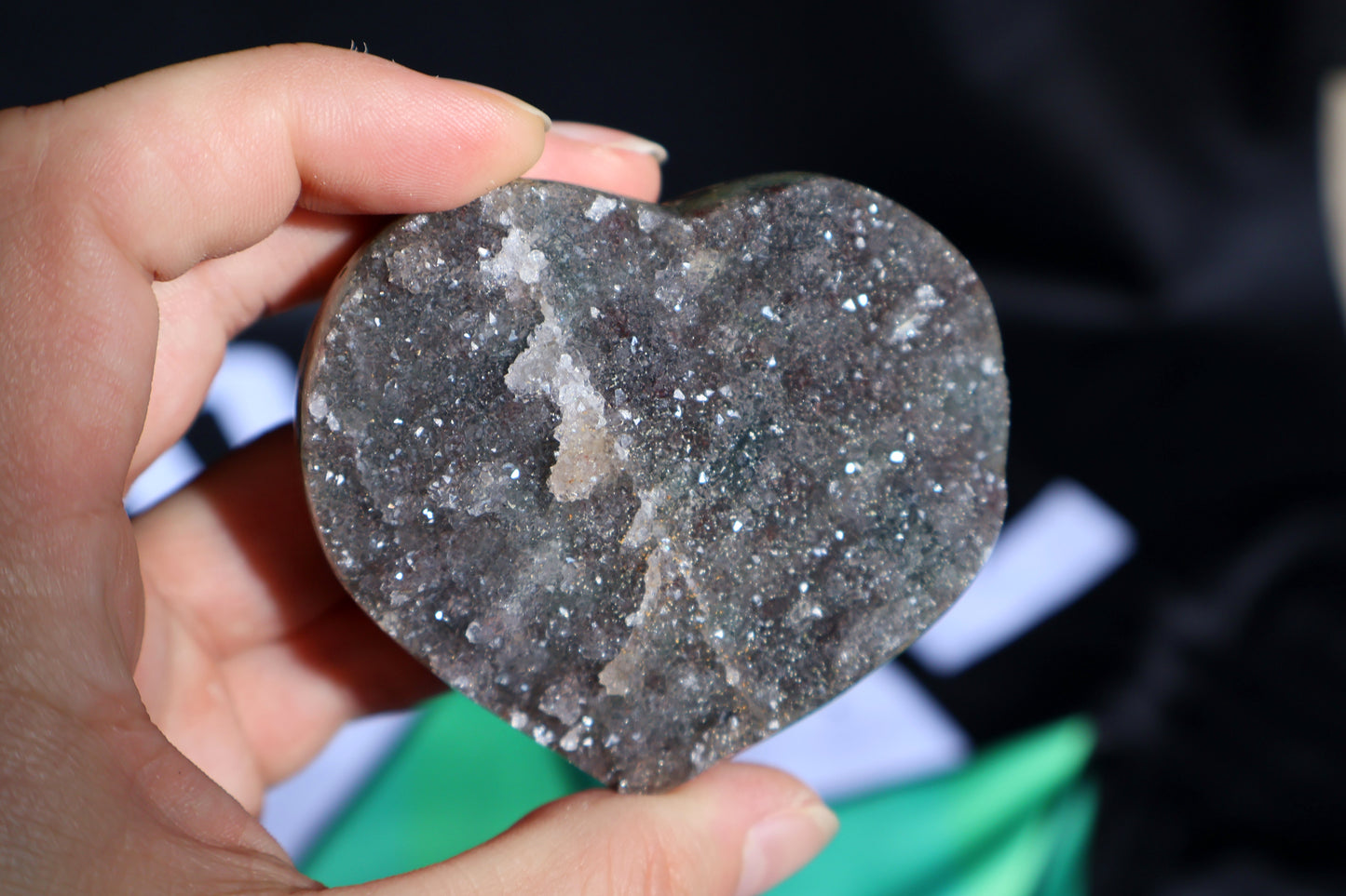 Galaxy Sugar Amethyst Heart P