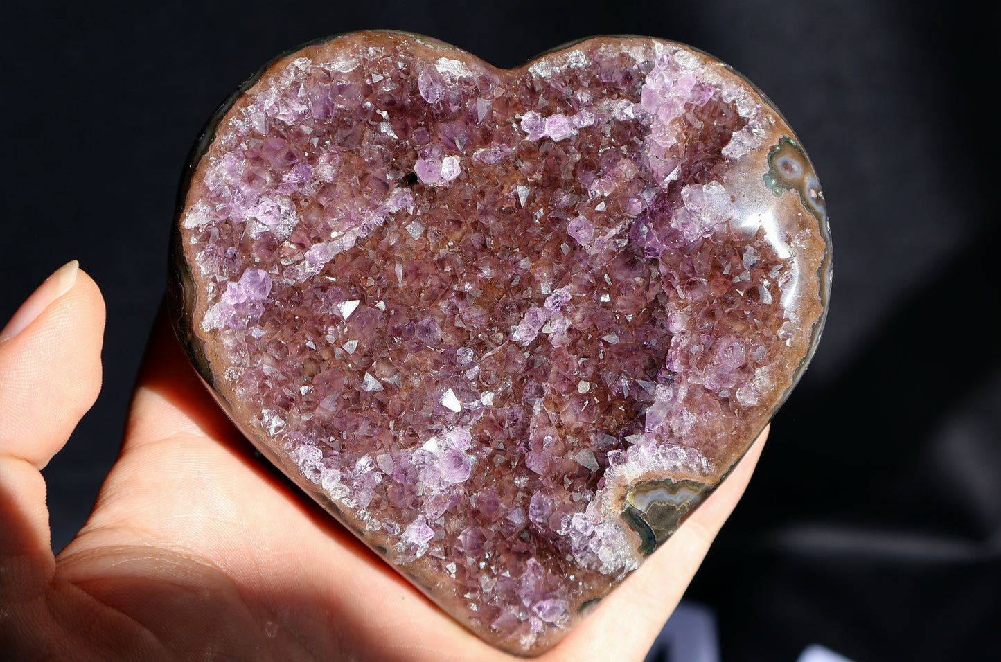 Amethyst Stalactite Druze Heart AB