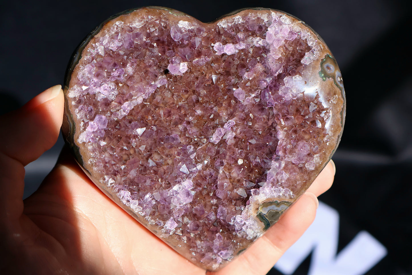 Amethyst Stalactite Druze Heart AB
