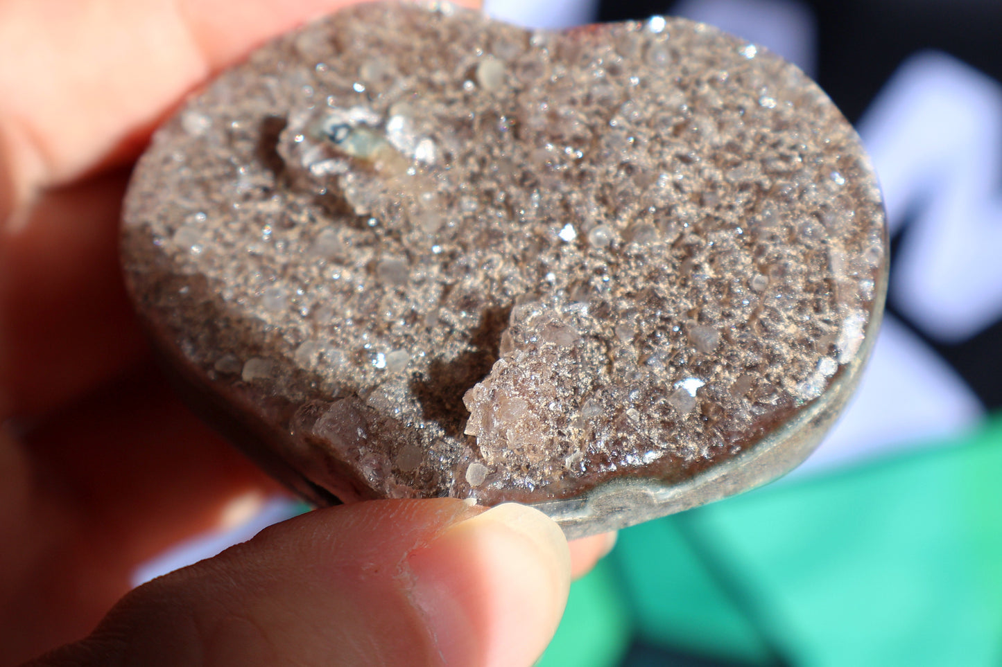 Cranberry Sugar Amethyst Stalactite Heart F