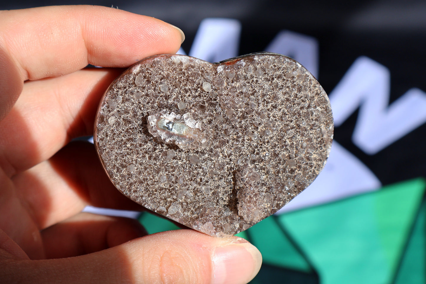 Cranberry Sugar Amethyst Stalactite Heart F