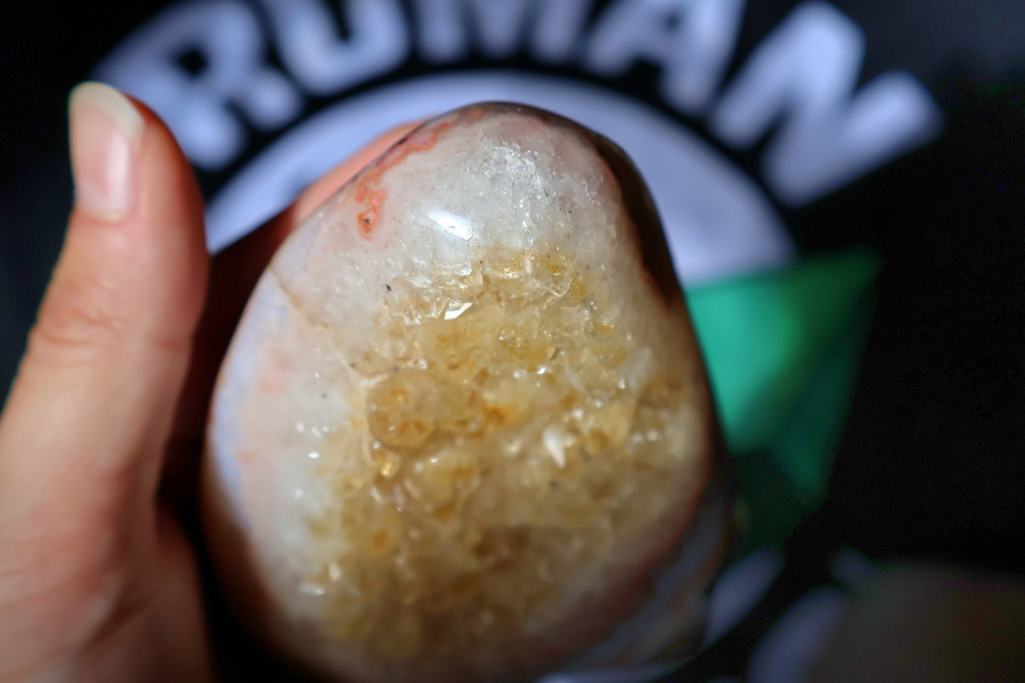 Polished Citrine Geode Cluster D