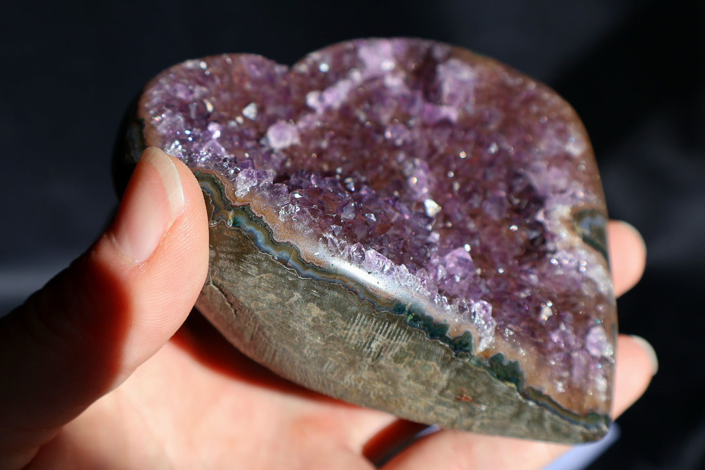 Amethyst Stalactite Druze Heart AB