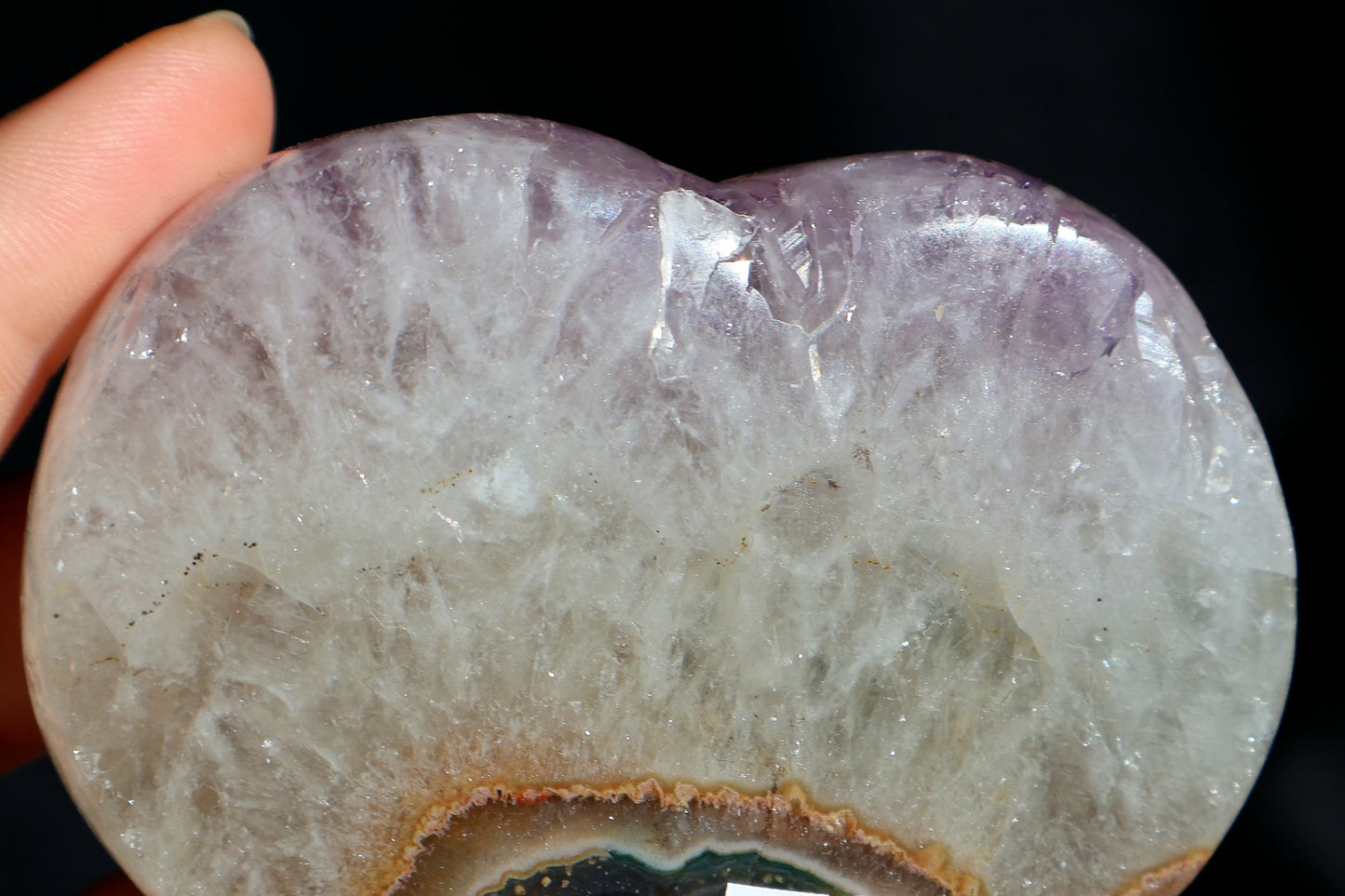 Amethyst Agate Heart X