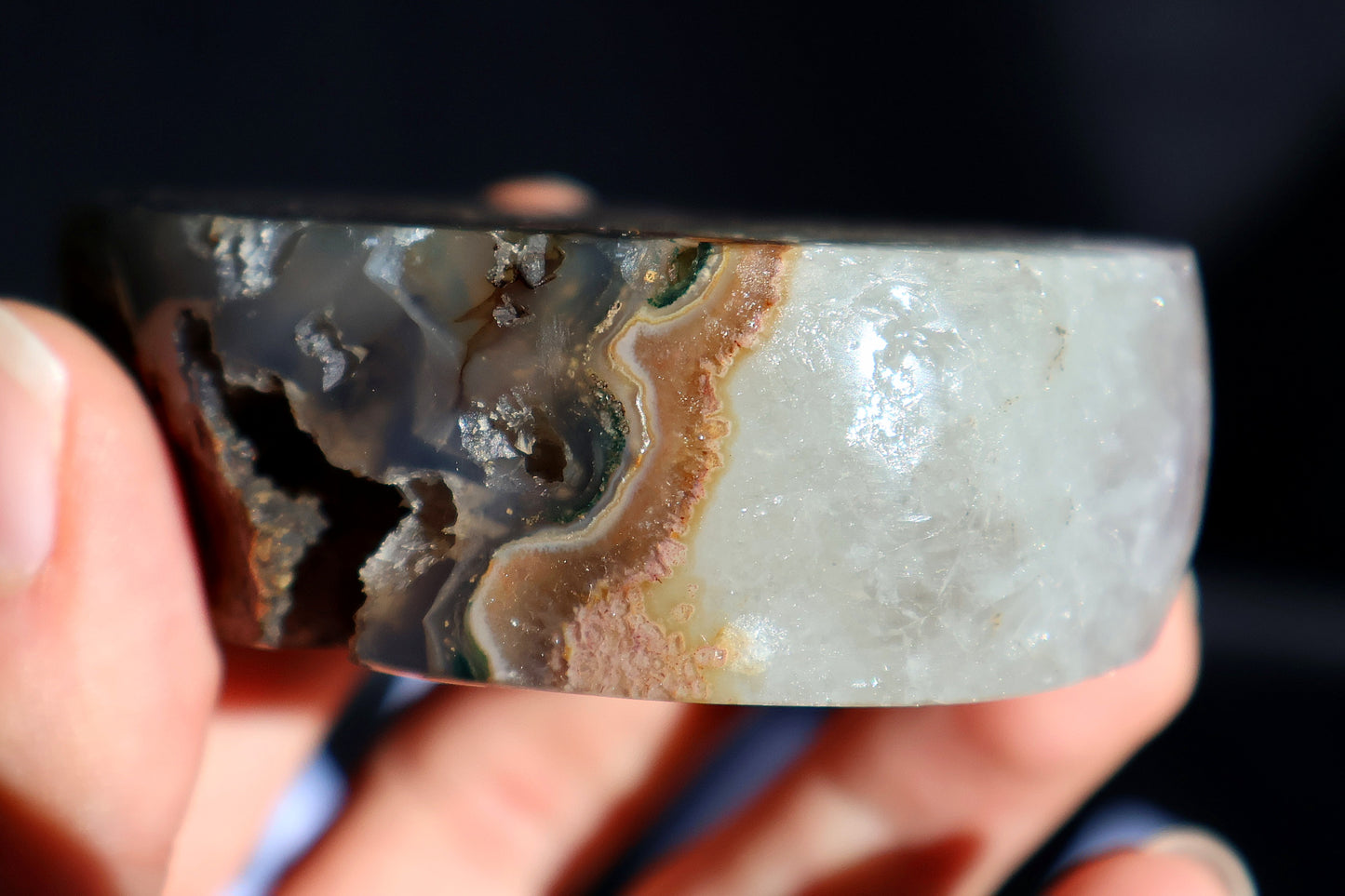 Amethyst Agate Heart X