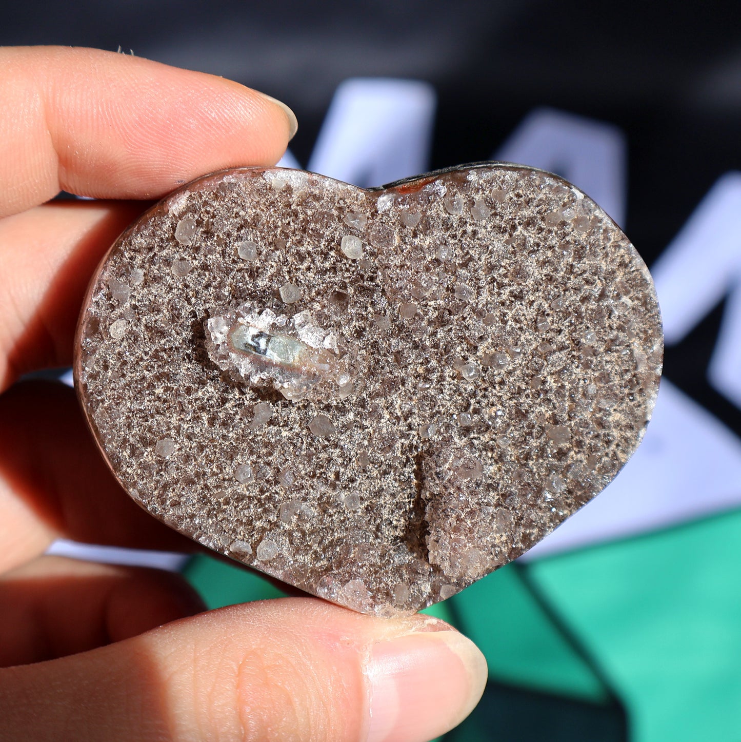 Cranberry Sugar Amethyst Stalactite Heart F