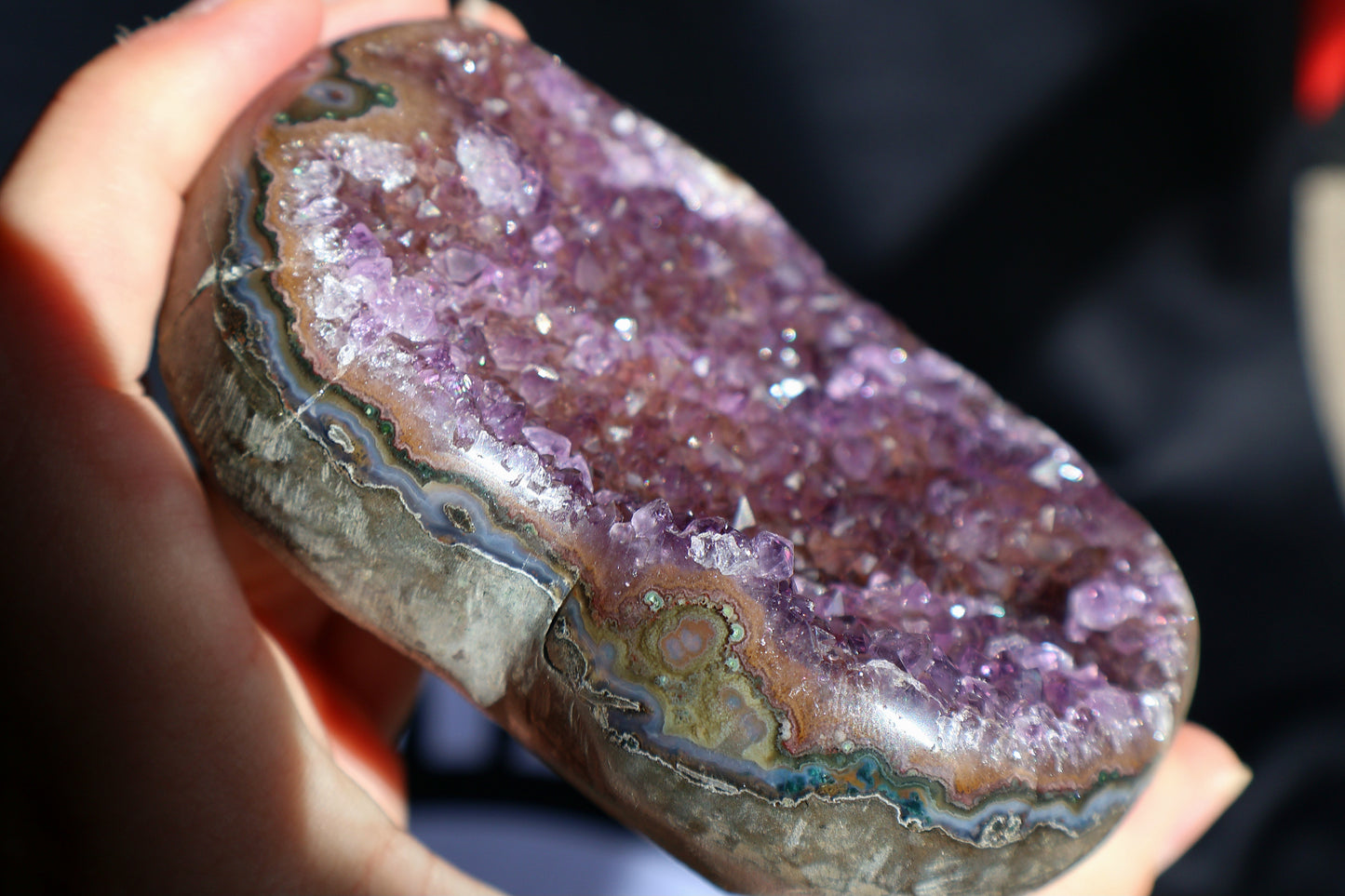 Amethyst Stalactite Druze Heart AB