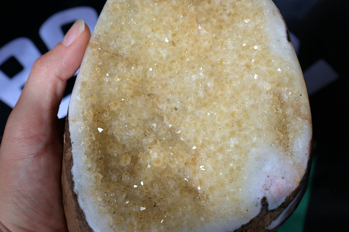Citrine Stalactite Geode Cluster E