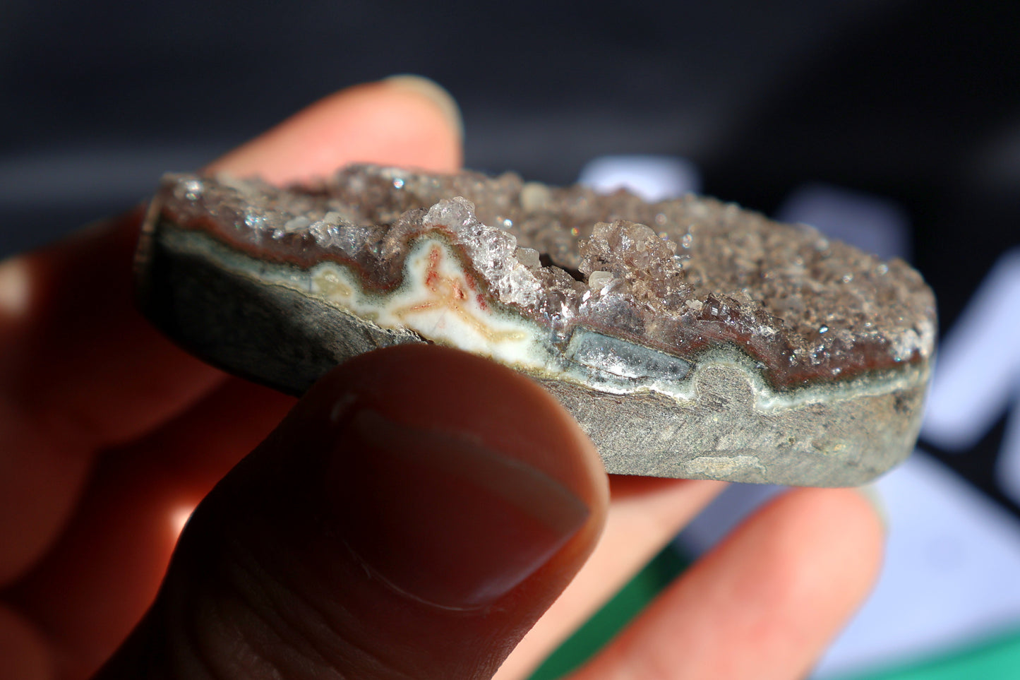 Cranberry Sugar Amethyst Stalactite Heart F