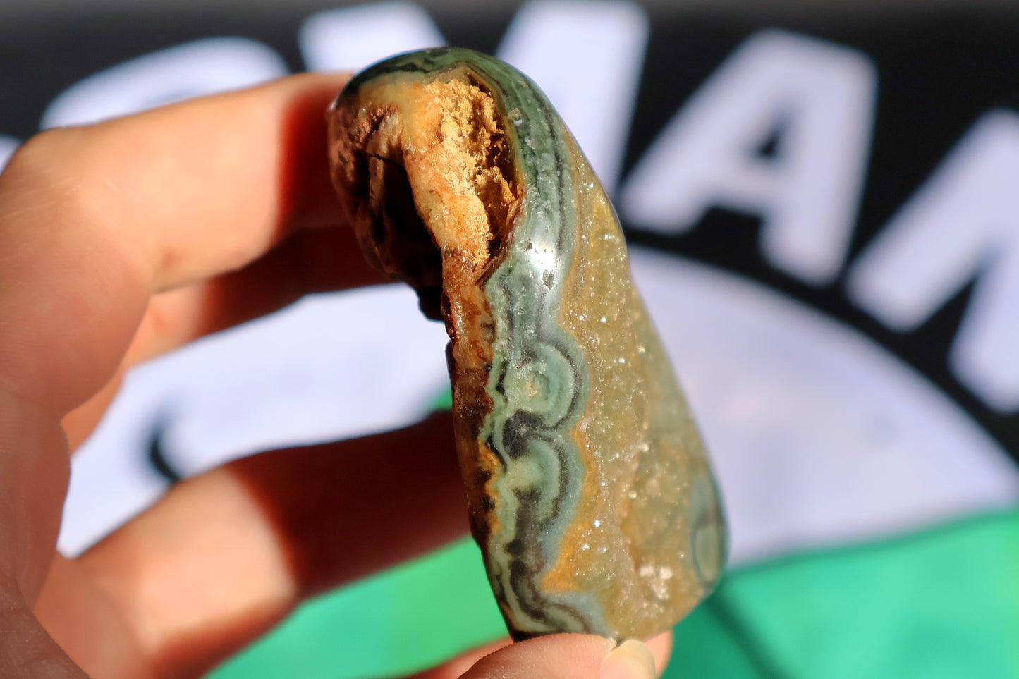 Green Sugar Amethyst Stalactite Druze Heart K