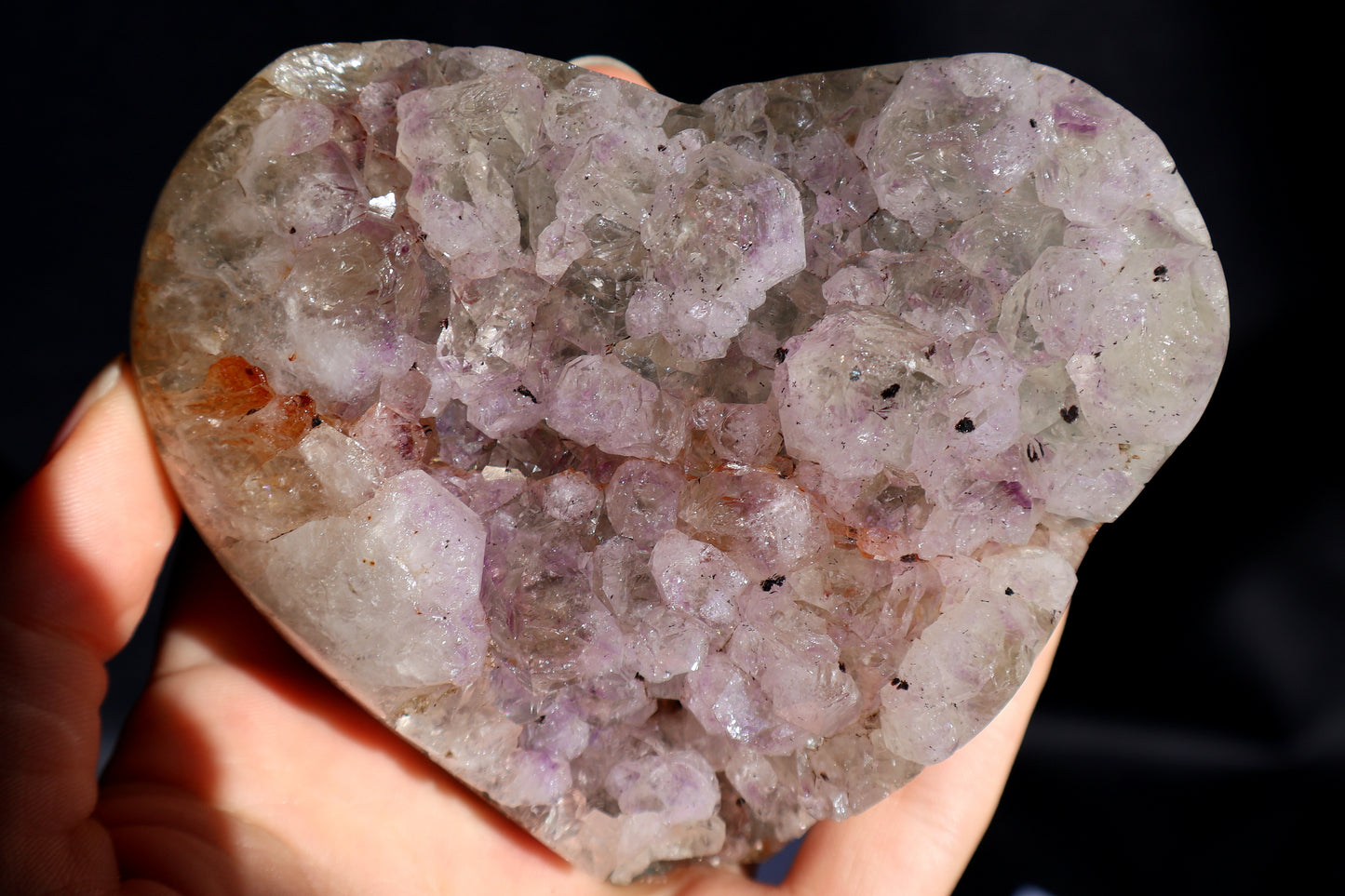 Amethyst Cluster Heart AC