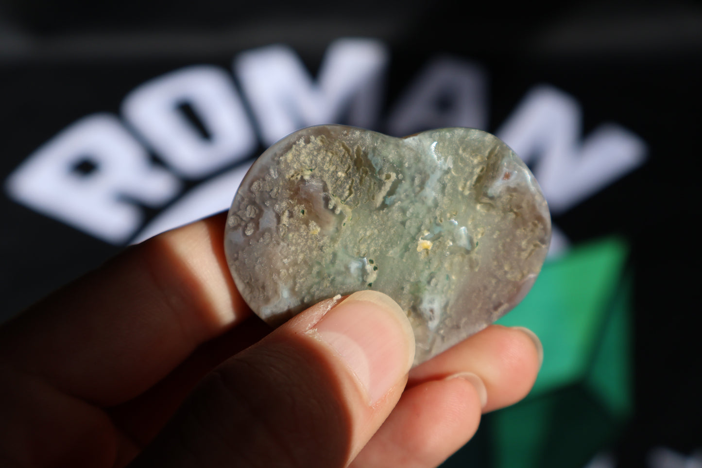 Druzy Green Sugar Amethyst Heart