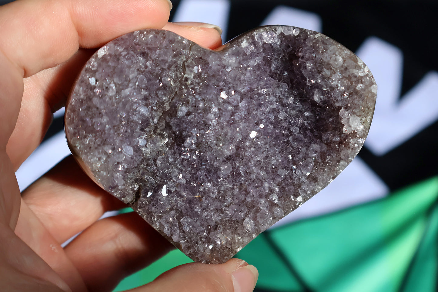 Amethyst Druze Heart Q