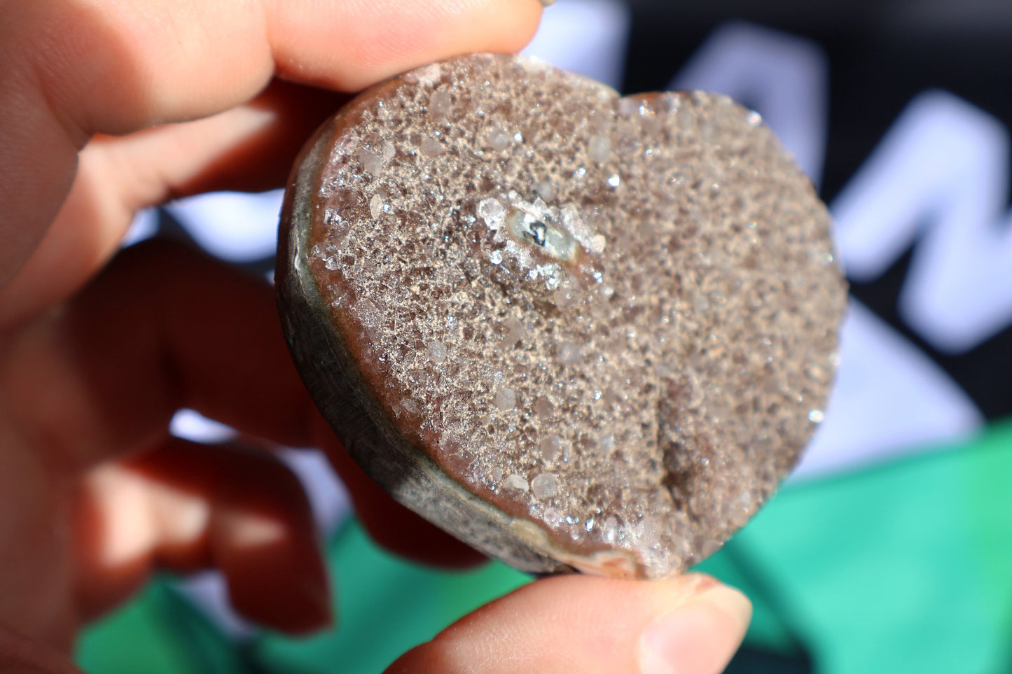 Cranberry Sugar Amethyst Stalactite Heart F