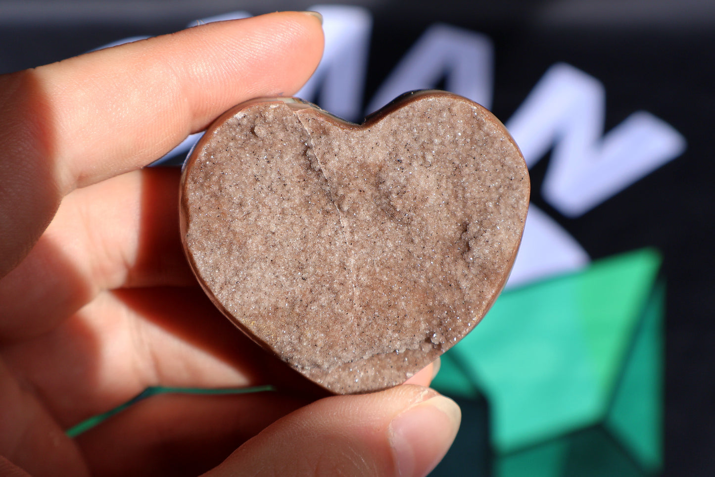 Sugar Cranberry Amethyst Druze Heart D