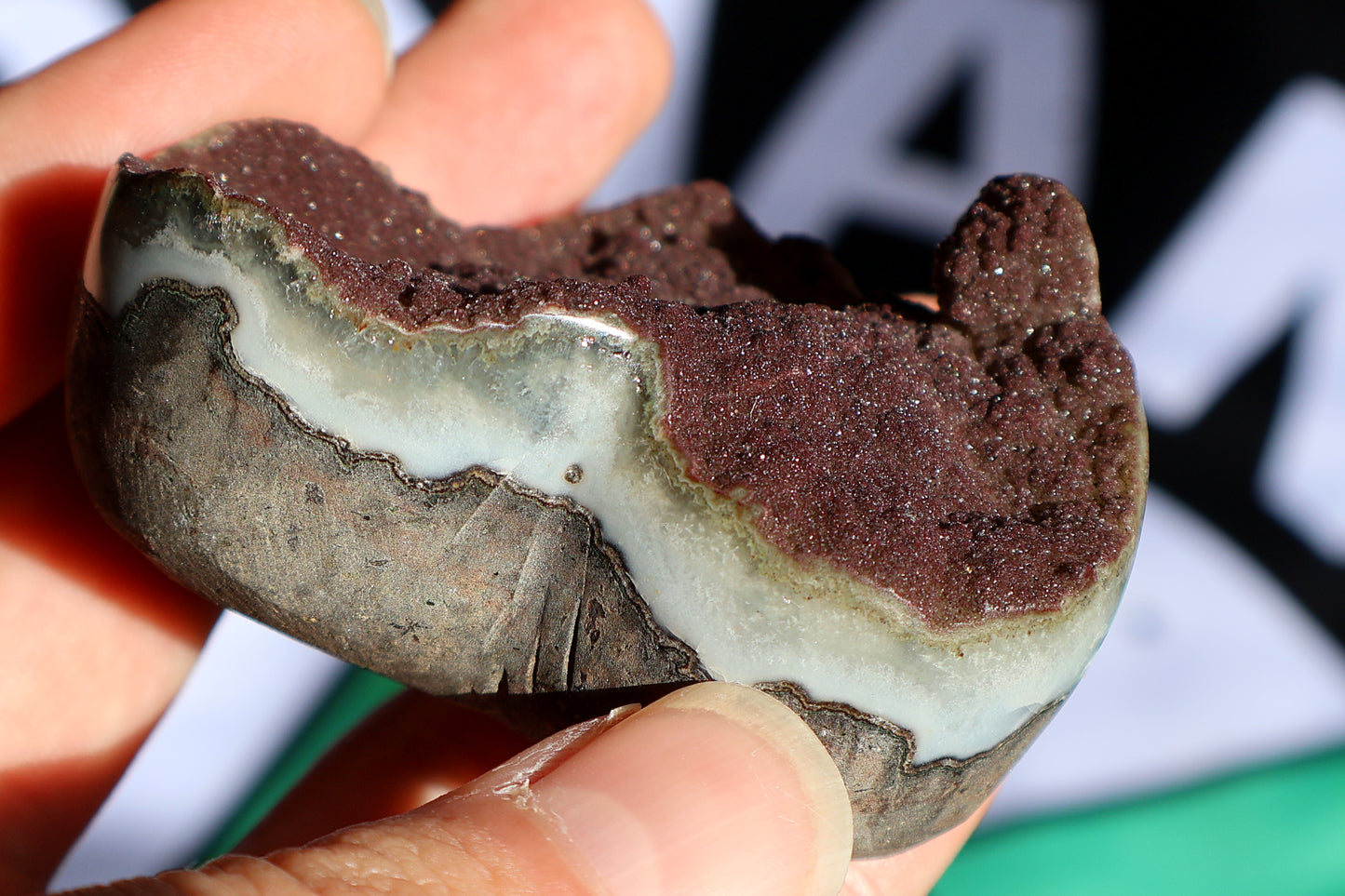 Cranberry Sugar Amethyst Druze Heart M